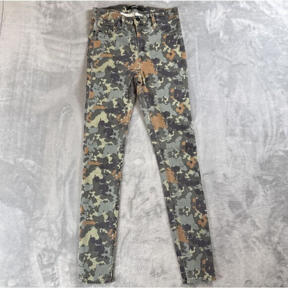 Hudson Jeans Women's Barbara Mid Rise Super Skinny Ankle  German Camo US 26 - Picture 1 of 11